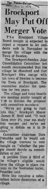 BrockportMayPutOffMerger